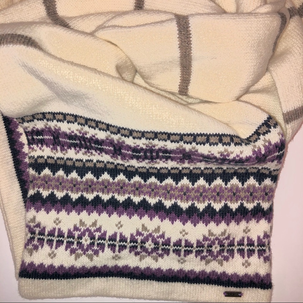 Tommy Hilfiger wool blend stripes & Fair-isle Scandinavian Nordic design scarf